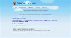 Desktop Screenshot of hedgehogshomepage.org.uk